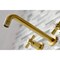 Kingston Brass Roman Tub Faucet, Brushed Brass, Wall Mount KS8027ZX - alternate 5